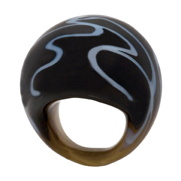 Tre Anita Zebra Grey - Lg - Ring - Jewelry