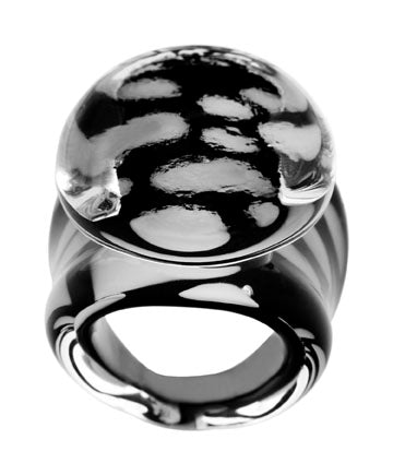 Tre Gioia Black White - Sm - Ring - Jewelry