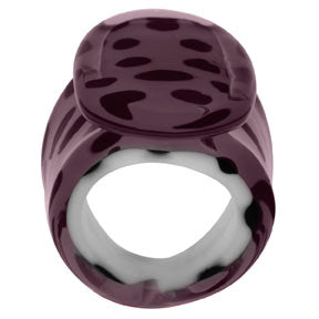 Tre Gioia Purple Black - Lg - Ring - Jewelry