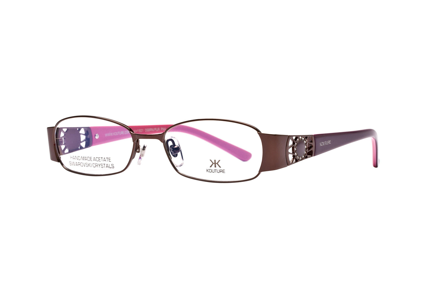 Kouture Kh1501 Dark Shiny Brown Purple Pink Optical