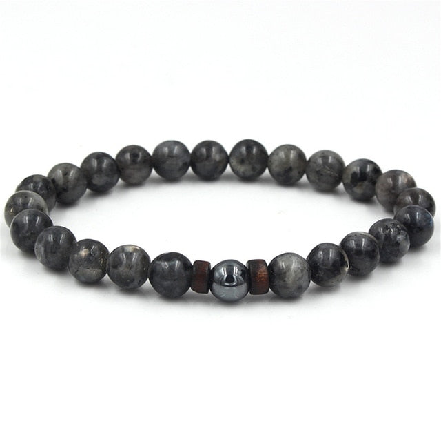 Stone Men's Bead Bracelet