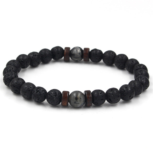Stone Men's Bead Bracelet