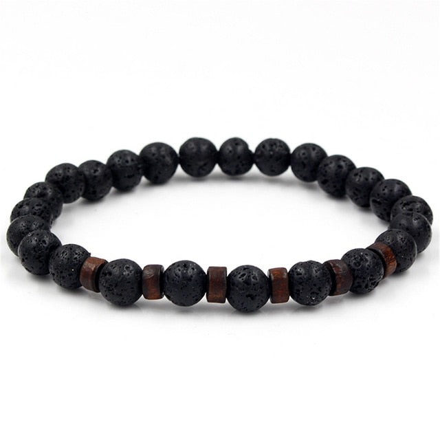 Stone Men's Bead Bracelet