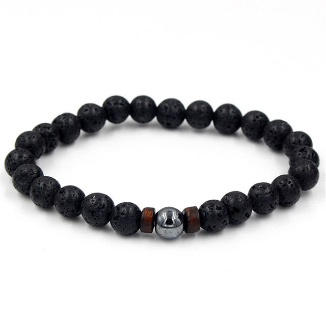 Stone Men's Bead Bracelet