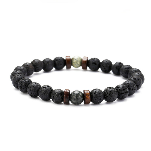 Stone Men's Bead Bracelet