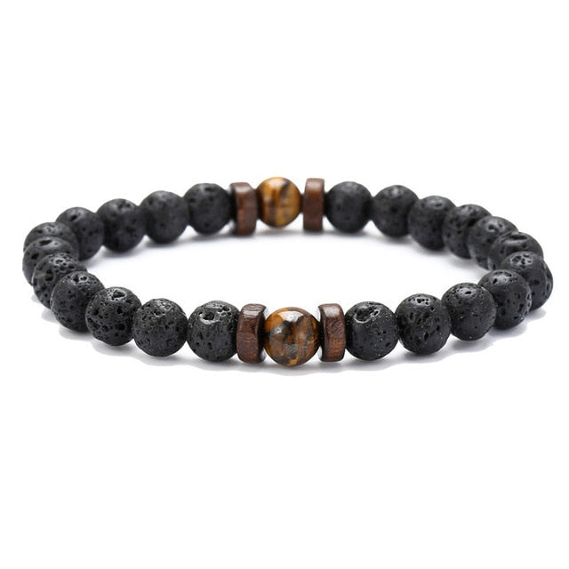 Stone Men's Bead Bracelet