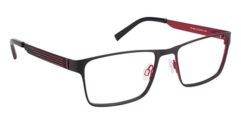 SUPER FLEX \ SF-462 \ BLACK RED \ 2 \ 56- 17 \ 145 \ OPTICAL