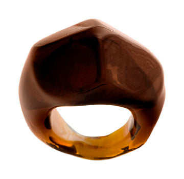 Tre Tessa Dark Amber - Lg  -  Ring - Jewelry