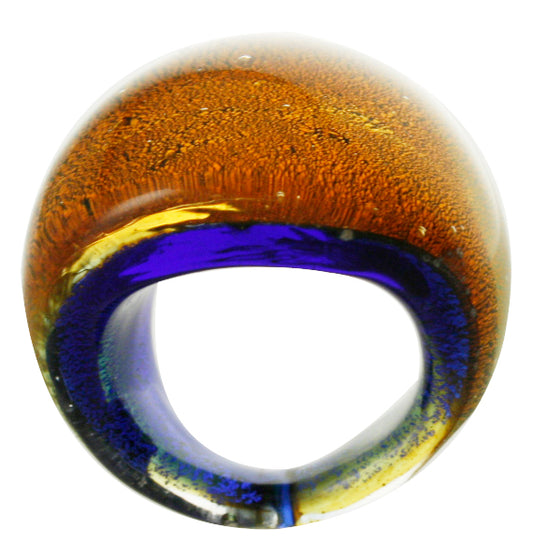 Tre Nina Gold Blue - Md  -  Ring - Jewelry