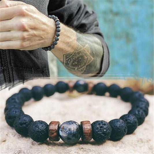 Stone Men's Bead Bracelet