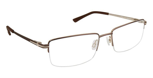 SUPER FLEX \ SF-488 \ BROWN GOLD \ 2 \ 56- 18 \ 145 \ Optical Frame 