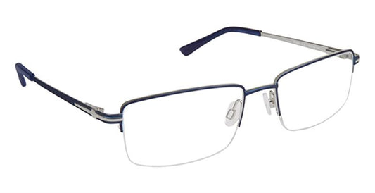 SUPER FLEX \ SF-488 \ NAVY SILVER \ 3 \ 56- 18 \ 145 \ Optical Frame 