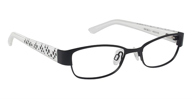 SUPER FLEX KIDS \ SFK-136 \ BLACK WHITE \ 1 \ 45 - 15 \ 120 \ Optical Frame 