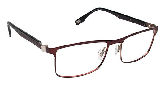 EVATIK \ E-9084 \ BURGUNDY SILVER \ 350 \ 56-17 \ 145 \ OPTICAL